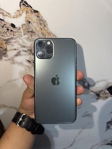 aiphone x: IPhone 11 Pro, Б/у, 256 ГБ, Matte Midnight Green, Чехол, 87 % — 1