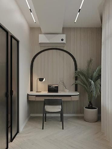 спальный уголок в комнату: Минималистичный комплект мебели и освещения для спальни/кабинета в — 4