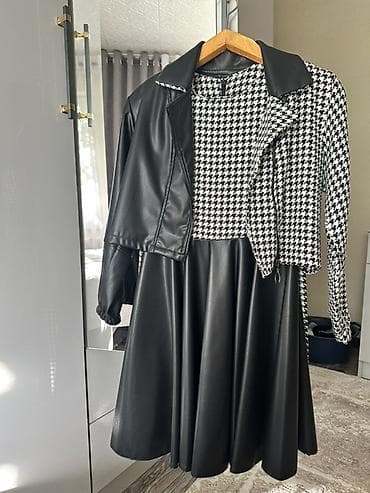 женская одежда платья: Платье-комбинация с имитацией куртки-косухи Продаю очень красивое — 1