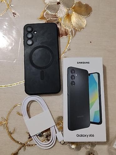 Техника жана электроника: Samsung Galaxy A16, Колдонулган, 128 ГБ, түсү - Кара, 2 SIM — 1