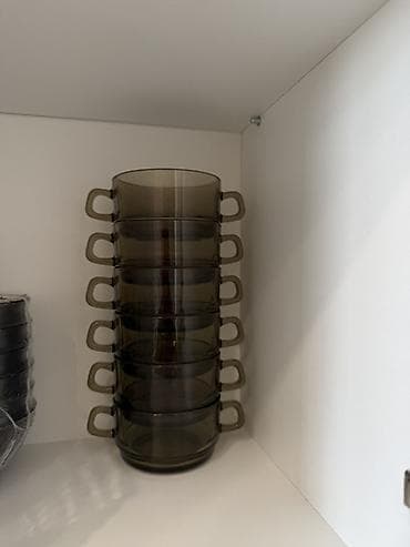 4 pot: Набор стеклянных супниц с ручками, 6 шт. - Материал: жаропрочное — 1