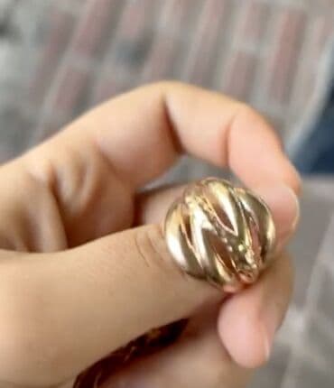 dc dc: Кольцо, Проба 585, Женские, Без вставки, Новый — 1