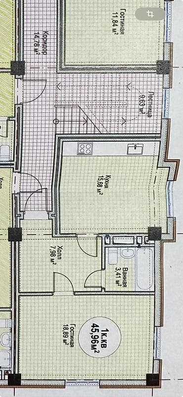 Продажа квартир: 1 комната, 46 м², Кара-Жыгач ж/м Малосемейка, 2 этаж, Свежий ремонт — 2
