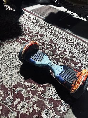 гитара акустика: Гироскутер с ярким принтом «огонь‑лед» - Диаметр колес: 6,5 дюйма — 4