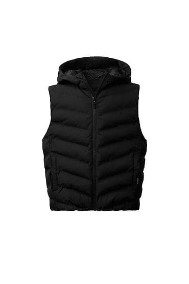 nike tech flece: Пуховый жилет с капюшоном Оригинал ZARA для детей 7-8 лет - Модель — 3