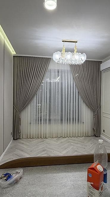 Комплект штор, С кистями, Готовое изделие, Для зала