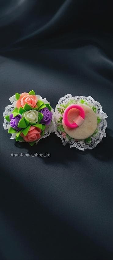 Аксессуар для волос, Заколка, Детские, Материал: Текстиль, Новый