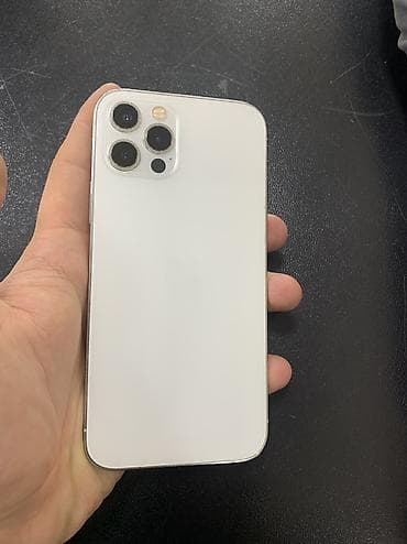 m1 macbook: IPhone 12 Pro, Б/у, 128 ГБ, Белый, Защитное стекло, Чехол, 74 % — 1
