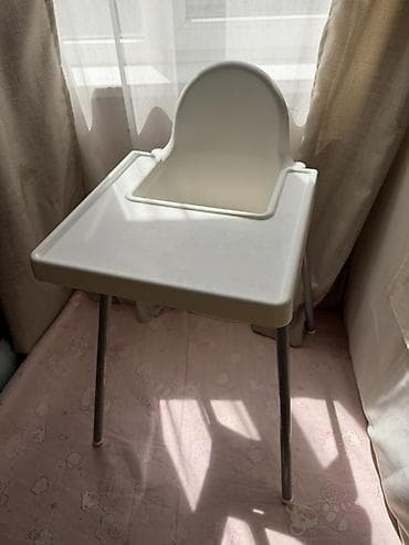 small table: Стульчик для кормления, Б/у, Ikea, Пластик, Другой вид, цвет - Белый, Платная доставка, Самовывоз — 4