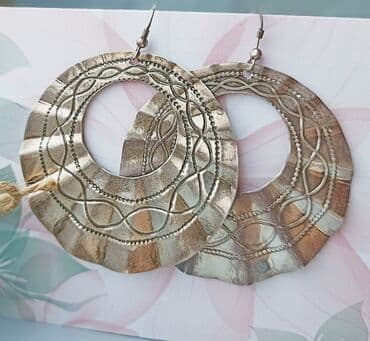 Серебряные серьги, 925 проба.
-серьги круглые D= 6см