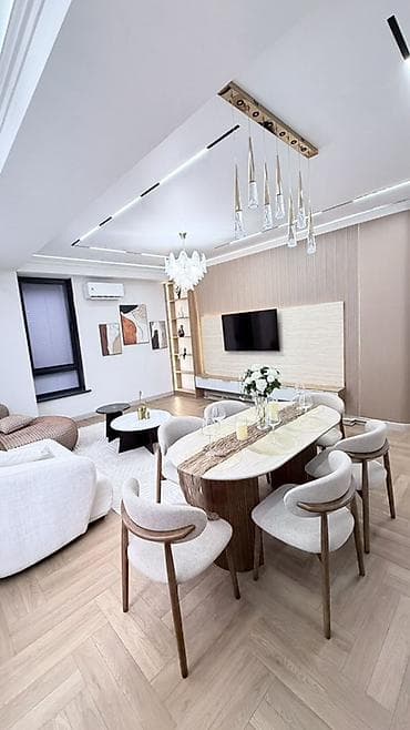 ню сити: 3 комнаты, 80 м², Асанбай мкр Элитка, 10 этаж, Дизайнерский ремонт — 2