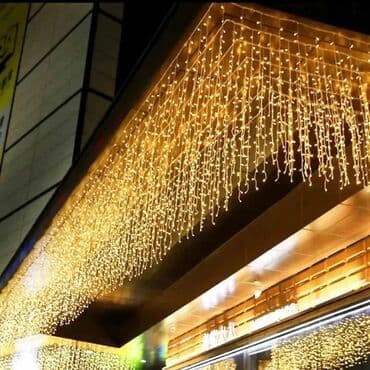 мощные садовые фонари на солнечных батареях: Светодиодная Гирлянда Бахрома Прекрасно подходит для украшения дома — 6