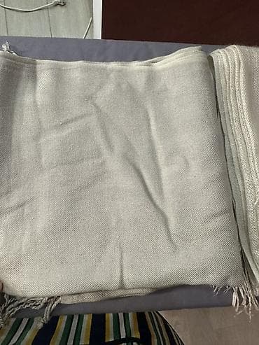 Шарфы, палантины: Палантин/шаль из мягкой светло-бежевой ткани Два шарфа один из — 2