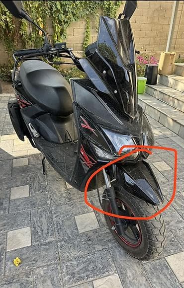 Кабины: Переднее крыло (брызговик) для скутера Самурай, черный глянец — 2