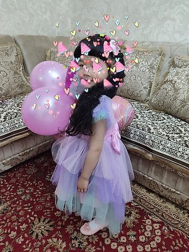 Детское платье, цвет - Розовый, Б/у