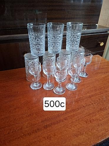 мебель талас: Наборы посуды и стекла: 1) Набор бокалов на высокой ножке, 6 шт — 3