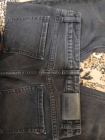 оверсайз рубашки: Джинсы MARSONG, черный деним - Модель: зауженные (slim/skinny) — 2