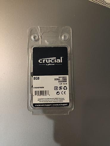 Оперативная память, Б/у, Crucial, 8 ГБ, DDR4, 2666 МГц, Для ноутбука
