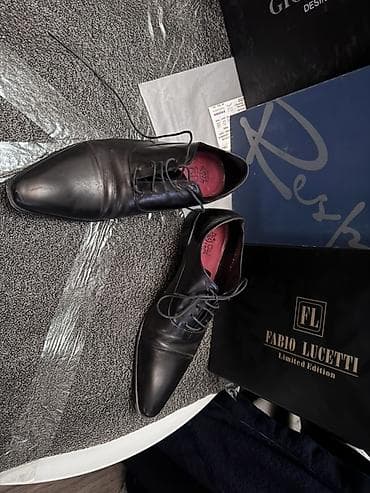 туфли оксфорды: Мужские туфли, 41, Новый, цвет - Черный, Самовывоз — 1