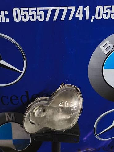 стекляные: Передняя левая фара Mercedes-Benz 2002 г., Б/у, Оригинал, Япония — 1