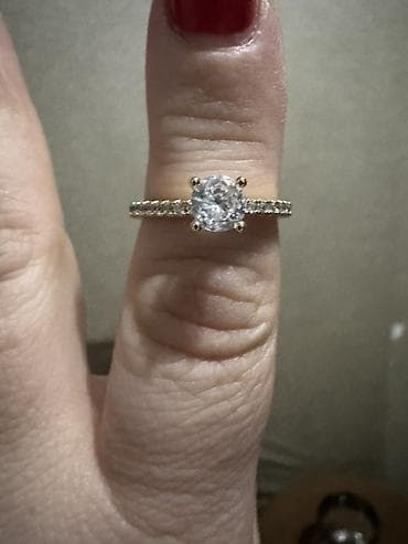 свадебные платья бишкек цена: Кольцо с искусственным бриллиантом - Дизайн: классическое — 1