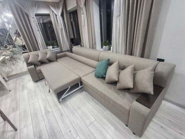 угловой диван с креслом раздвижной: Бурчу бар диван, Бүктөө — 1