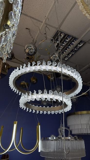 Люстралар: Подвесной светильник с двумя кольцами - Тип: дизайнерская люстра на — 1