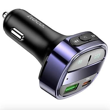 mic mini: Автомобильный Bluetooth FM-трансмиттер Hoco E70 (30W) - Подключение — 4