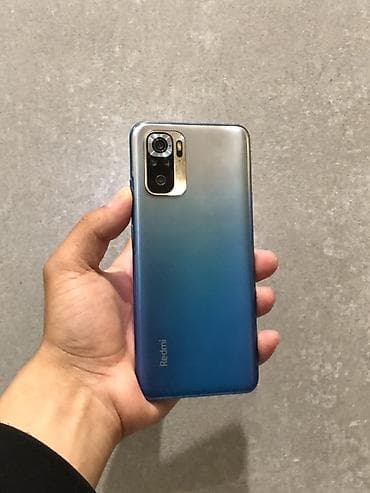 tomahawk x5: Redmi, Redmi Note 10, Б/у, 64 ГБ, цвет - Синий, 2 SIM — 4