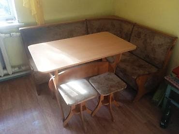 мягкий кухонный уголок: Комплект мягкой мебели, Б/у, Самовывоз, Платная доставка, цвет - Бежевый — 1