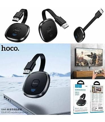 продаю телят: Адаптер Hoco UA45 HDMI‑Wi‑Fi (черный) Беспроводной HDMI‑адаптер для — 3