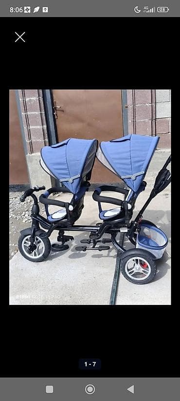 Детский транспорт и аксессуары для двойни: 1) Велосипед-трансформер