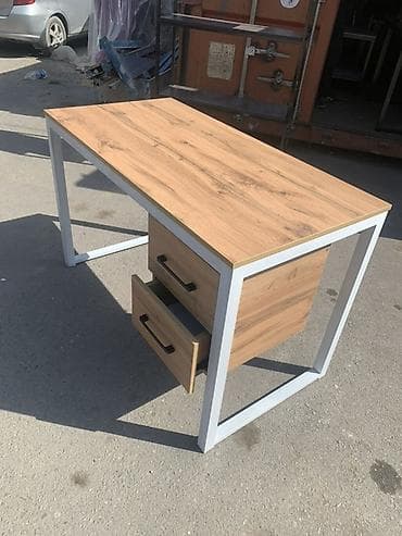 Офисные столы: Офисный стол, Новый, Нерегулируемый, цвет - Черный, Прямоугольный, ЛДСП, Самовывоз, Платная доставка — 7