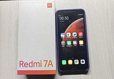 Redmi, Redmi 7A, Б/у, 32 ГБ, цвет - Черный, 2 SIM