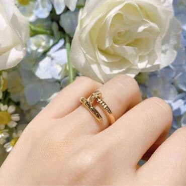 крестик золотой: Дизайнерское кольцо Cartier-стиль с фианитами 💍 Изысканное кольцо в — 5