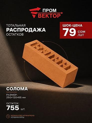 салома саман: Облицовочный кирпич, цвет «солома». Формат кирпича - ?65 мм. На — 2