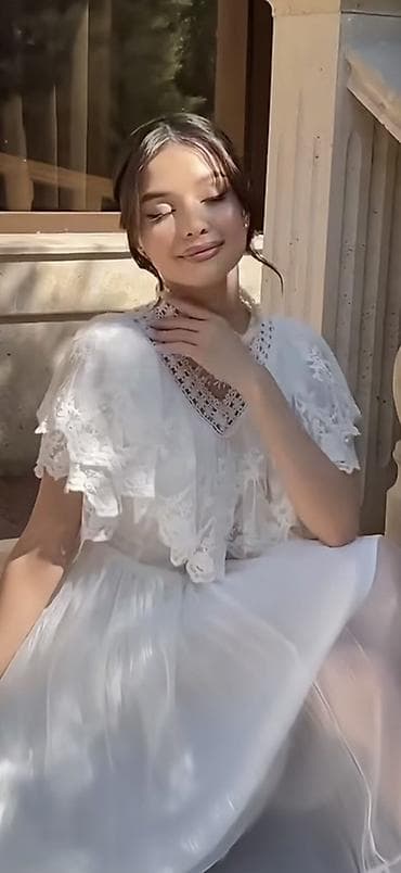 Жеке буюмдар: Белое женское платье в стиле Zimmermann брала за 4500 отдаю за 2500 - — 2