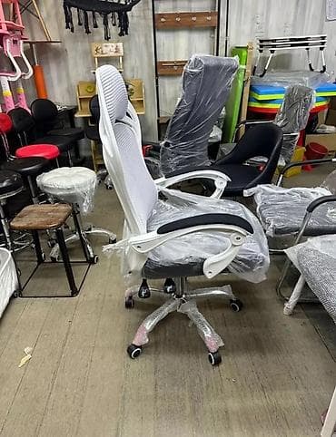 спинка для офисного кресла: Офисное кресло, Новый, С колесиками, цвет - Белый, Платная доставка, Самовывоз — 3