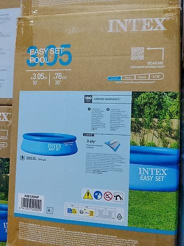 Надувной каркасный бассейн Intex Easy Set 3.05 м x 76 см - Серия at lalafo.kg Надувной каркасный бассейн Intex Easy Set 3.05 м x 76 см - Серия