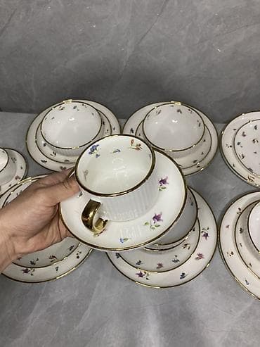 буфет для посуды: 32 предмет всё по 6 шт в подарочной упаковке 🎁 Столовый сервиз из — 7