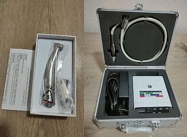 инструменты электро: -Электрический микромотор и повышающий наконечник. Использование — 1