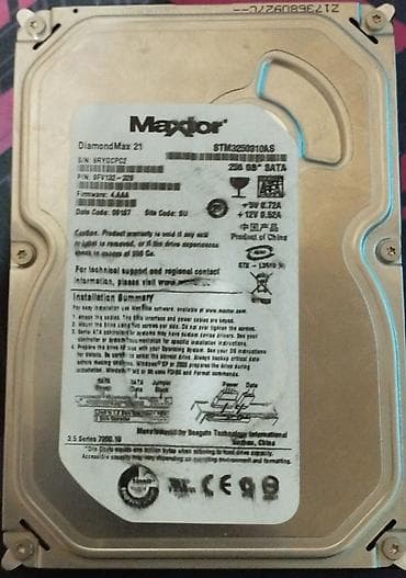 Настольные ПК и комплектующие: Накопитель для ПК, Б/у, Maxtor, HDD, 256 ГБ, 3.5", Для ПК — 2