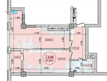 атлантис жк: 1 комната, 53 м², Филармония Элитка, 9 этаж, Евроремонт — 1