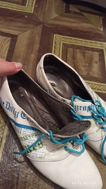 фирменная обувь из италии: Туфли, 37, Б/у, цвет - Белый, Самовывоз — 6