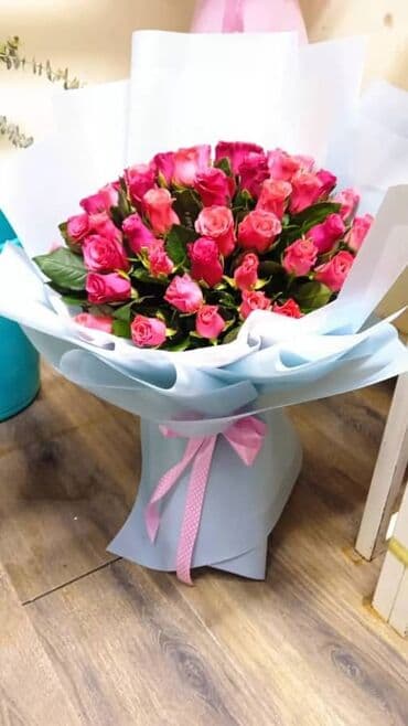 розы цветы: 101 и 51 роза готовый букет 🌹акция акция‼️‼️‼️ — 14