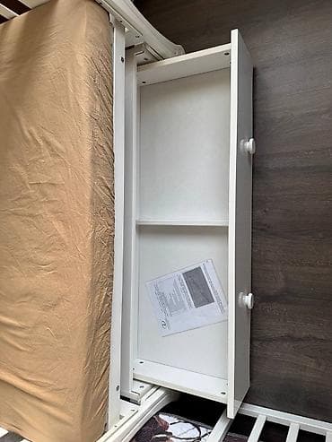 Эмерек: Продаю детскую белую кроватку б/у для малышей, матрас в подарок — 5