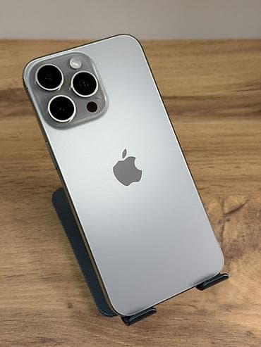IPhone 15 Pro Max, Колдонулган, 256 ГБ, Natural Titanium, Коргоочу айнек, Каптама, 87 %