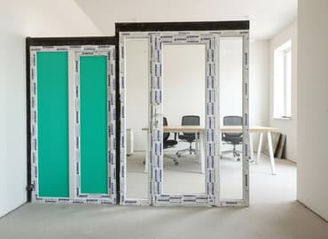 бур стена: На заказ Каркасная перегородка, Для офиса, Монтаж — 1