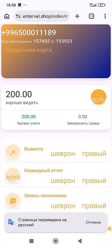 Подарочная карта entervel.shop - Тип: электронная подарочная карта -