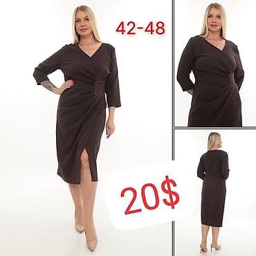 Жеке буюмдар: Женские платья, размеры указаны на фото. 1) Платье-футляр с запахом и — 1